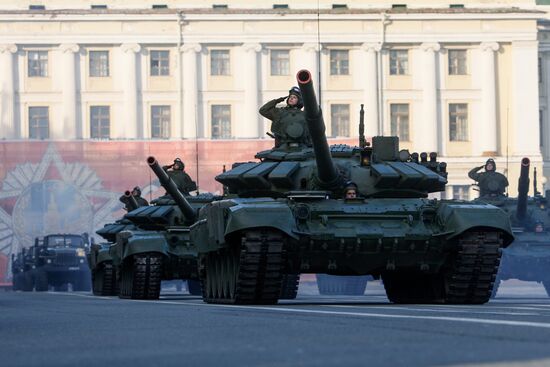 Victory Day Parade practice in St. Petersburg