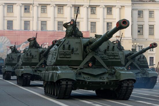 Victory Day Parade practice in St. Petersburg