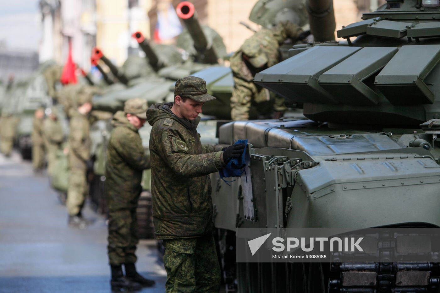 Victory Day Parade practice in St. Petersburg