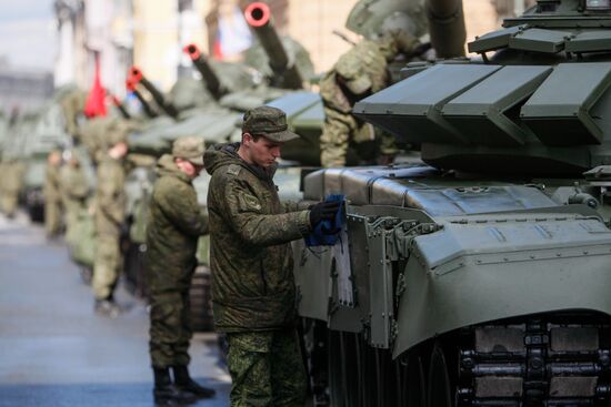 Victory Day Parade practice in St. Petersburg