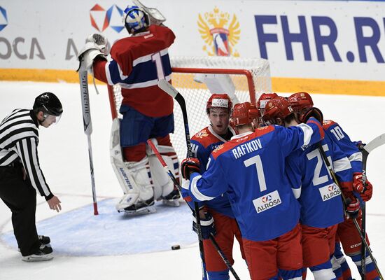 Ice hockey. Alrosa Cup. Norway vs. Russia