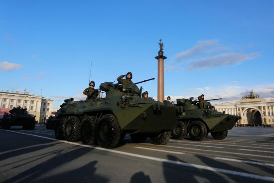 Victory Day Parade practice in St. Petersburg
