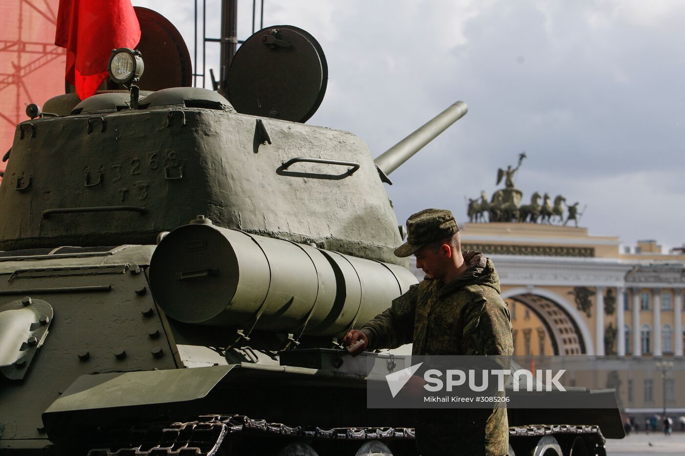 Victory Day Parade rehearsal in St. Petersburg