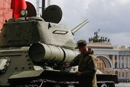 Victory Day Parade rehearsal in St. Petersburg