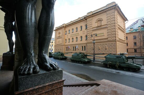 Victory Day Parade rehearsal in St. Petersburg