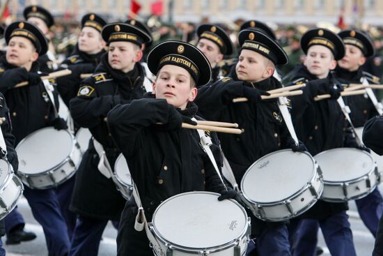 Victory Day Parade practice in St. Petersburg