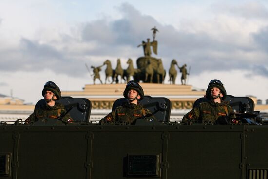Victory Day Parade practice in St. Petersburg