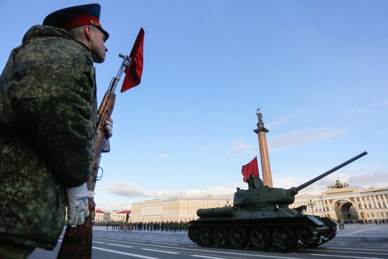 Victory Day Parade rehearsal in St. Petersburg