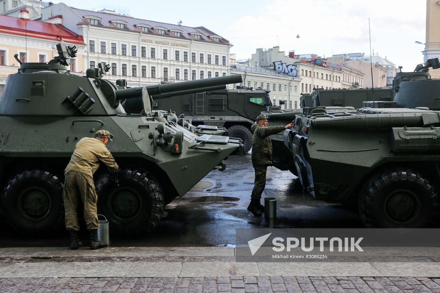 Victory Day Parade rehearsal in St. Petersburg