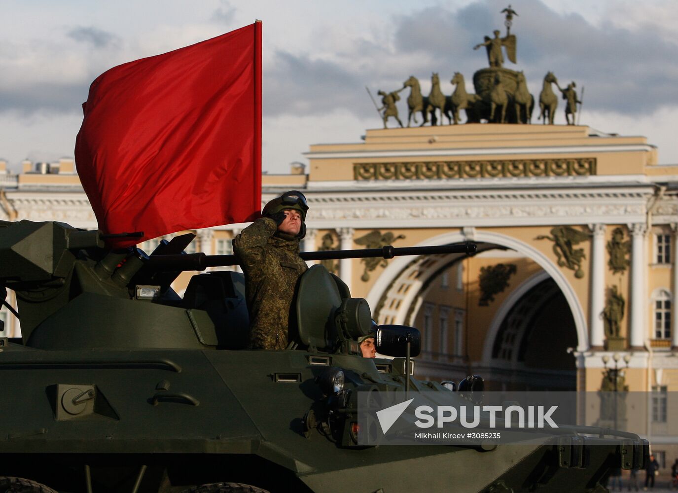 Victory Day Parade rehearsal in St. Petersburg