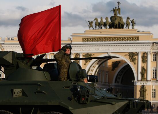 Victory Day Parade rehearsal in St. Petersburg