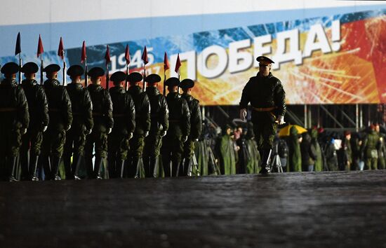 Victory Day Parade practice on Red Square