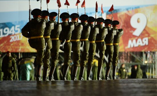 Victory Day Parade practice on Red Square