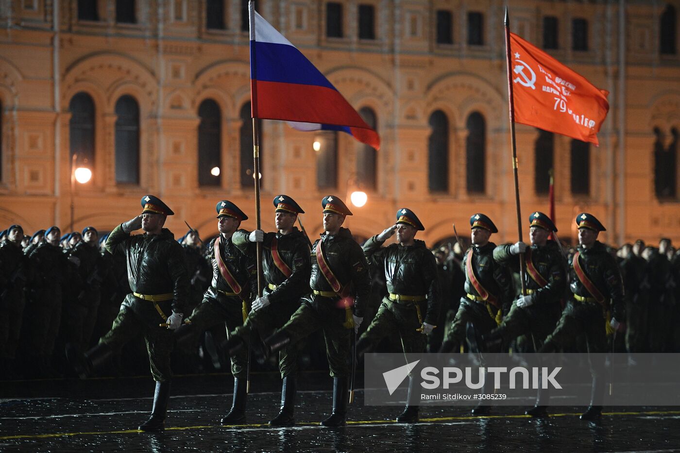 Victory Day Parade rehearsal on Red Square