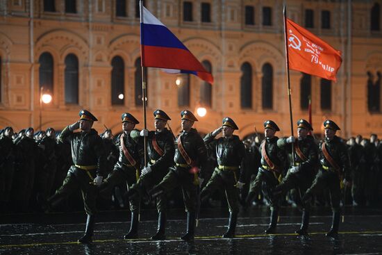 Victory Day Parade rehearsal on Red Square
