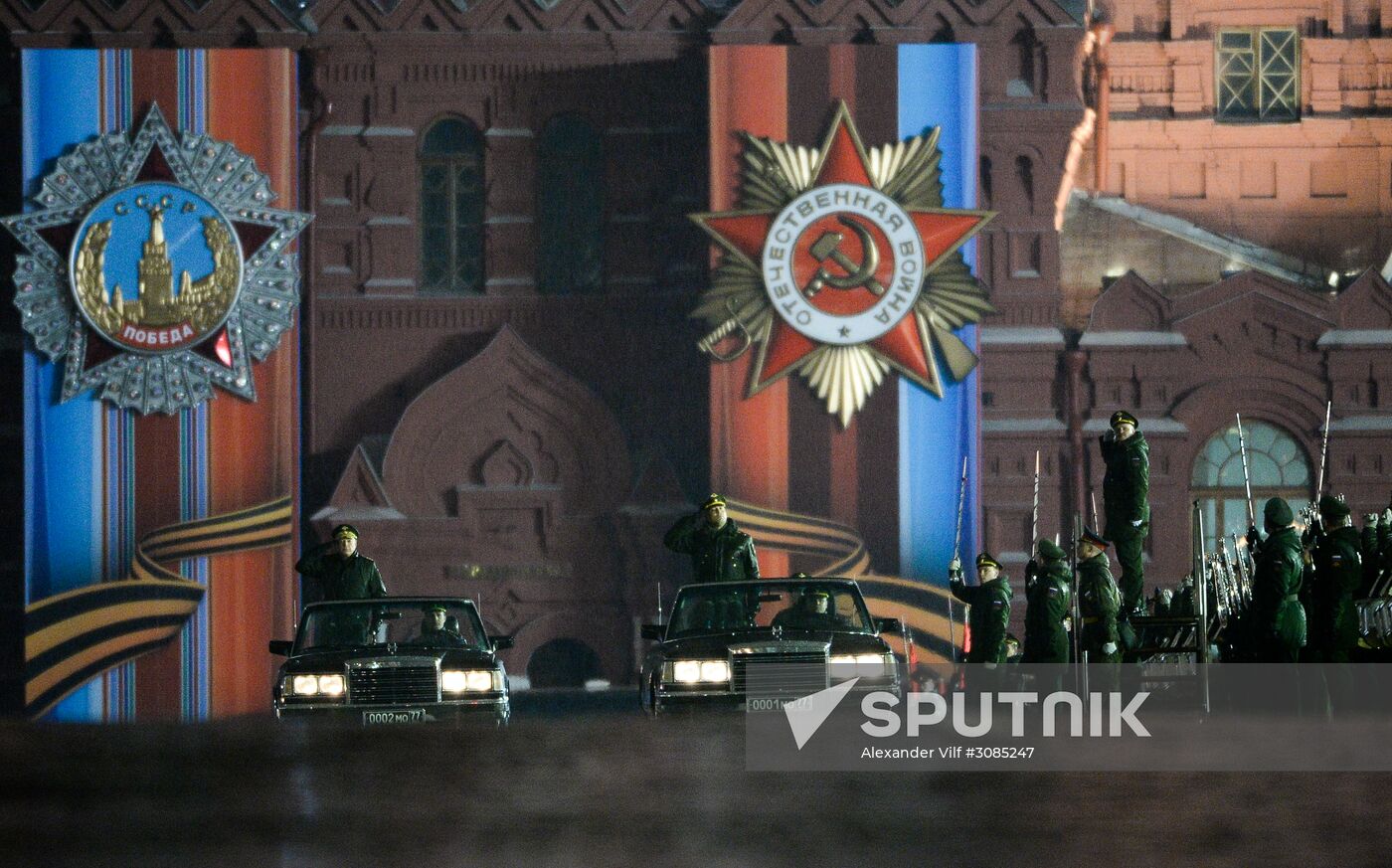 Victory Day Parade rehearsal on Red Square