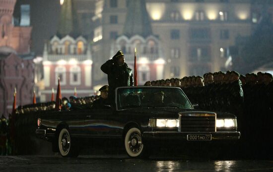 Victory Day Parade practice on Red Square