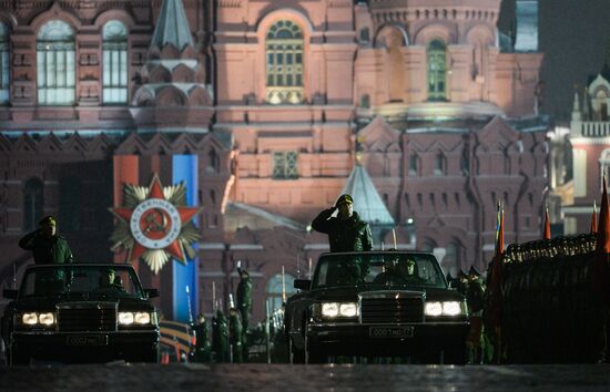 Victory Day Parade practice on Red Square