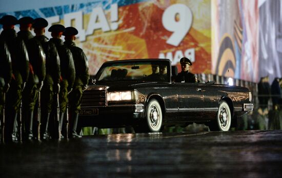 Victory Day Parade practice on Red Square