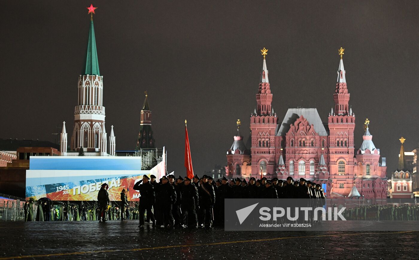 Victory Day Parade practice on Red Square