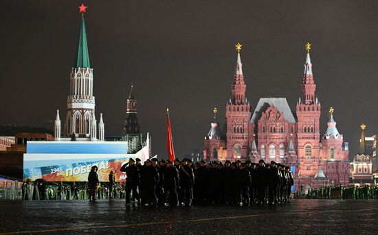 Victory Day Parade practice on Red Square