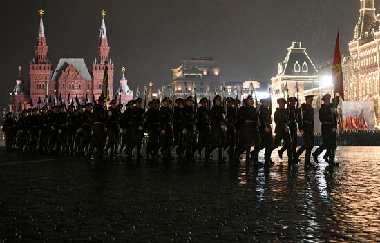 Victory Day Parade practice on Red Square