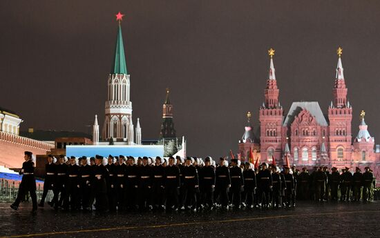 Victory Day Parade rehearsal on Red Square