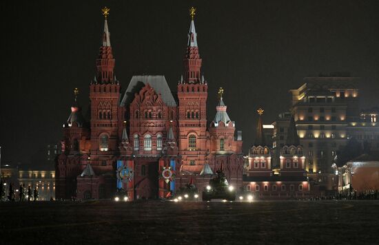 Victory Day Parade practice on Red Square