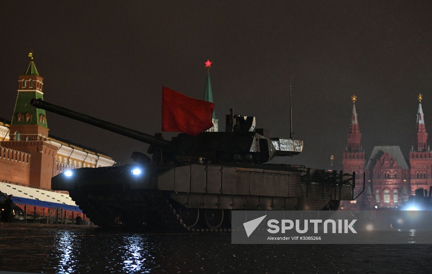 Victory Day Parade practice on Red Square