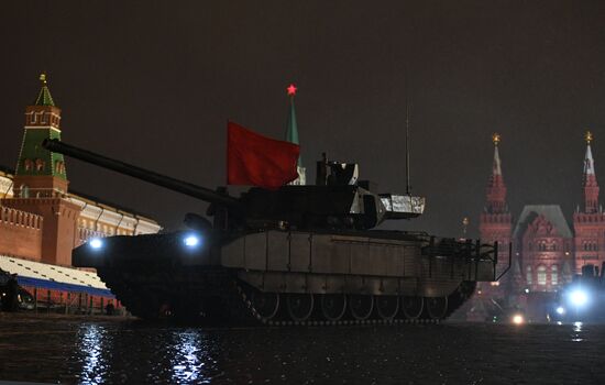 Victory Day Parade practice on Red Square