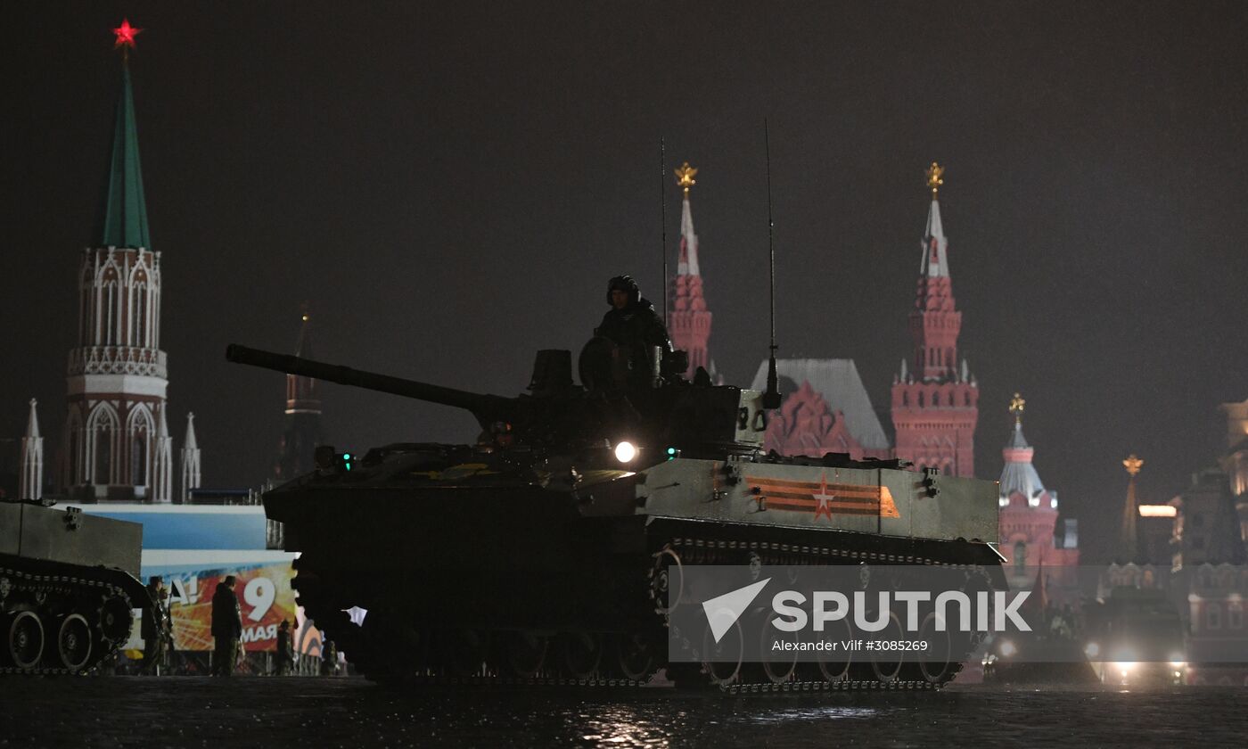 Victory Day Parade rehearsal on Red Square