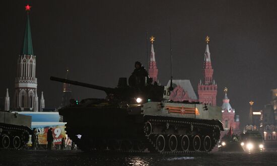 Victory Day Parade rehearsal on Red Square