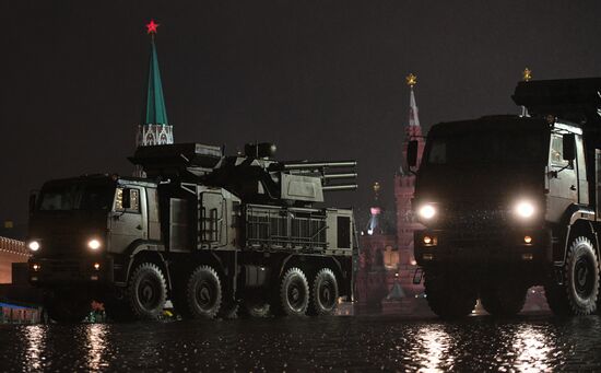 Victory Day Parade rehearsal on Red Square