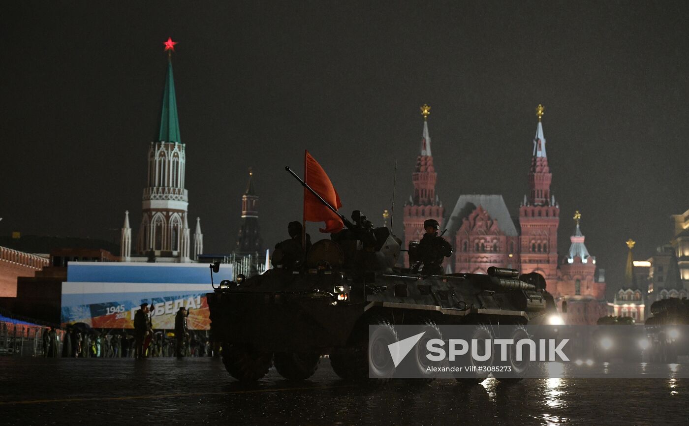 Victory Day Parade practice on Red Square