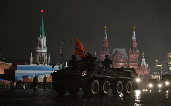 Victory Day Parade practice on Red Square