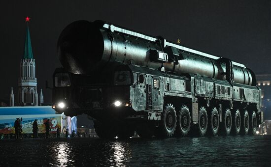 Victory Day Parade rehearsal on Red Square