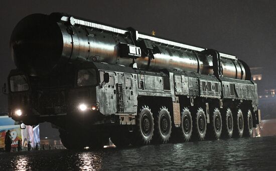 Victory Day Parade rehearsal on Red Square