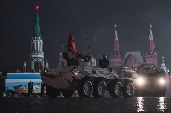 Victory Day Parade practice on Red Square