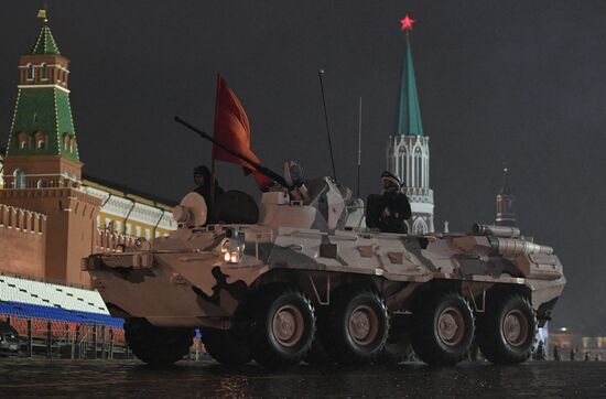 Victory Day Parade rehearsal on Red Square