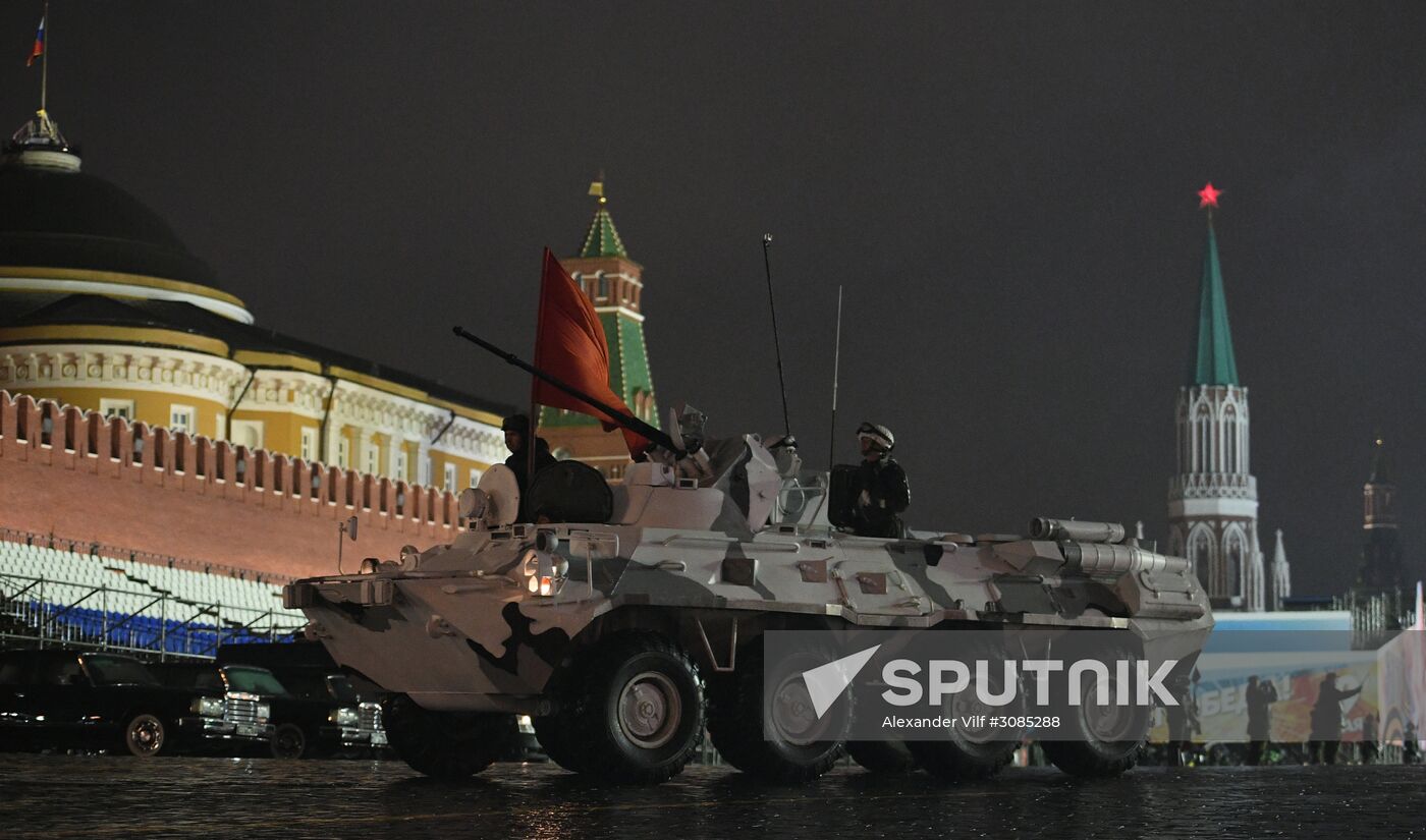 Victory Day Parade practice on Red Square