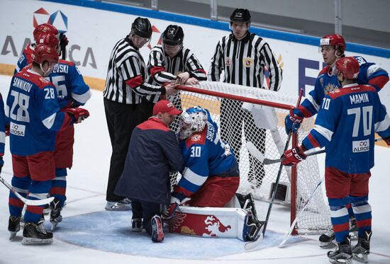 Ice hockey. Alrosa Cup. Norway vs. Russia