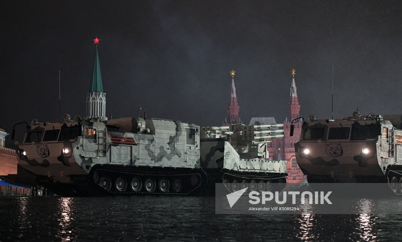 Victory Day Parade rehearsal on Red Square