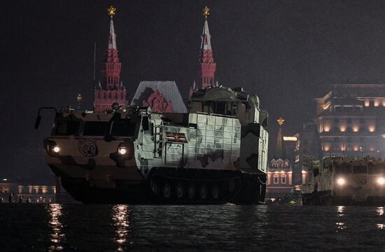 Victory Day Parade rehearsal on Red Square