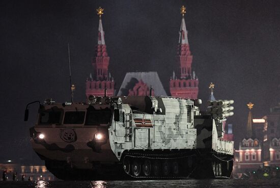 Victory Day Parade rehearsal on Red Square