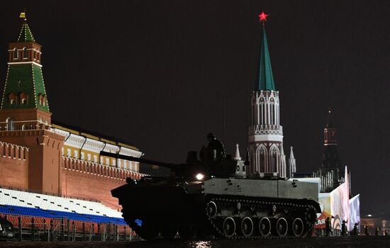 Victory Day Parade rehearsal on Red Square