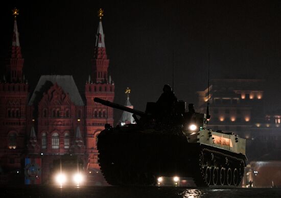 Victory Day Parade rehearsal on Red Square