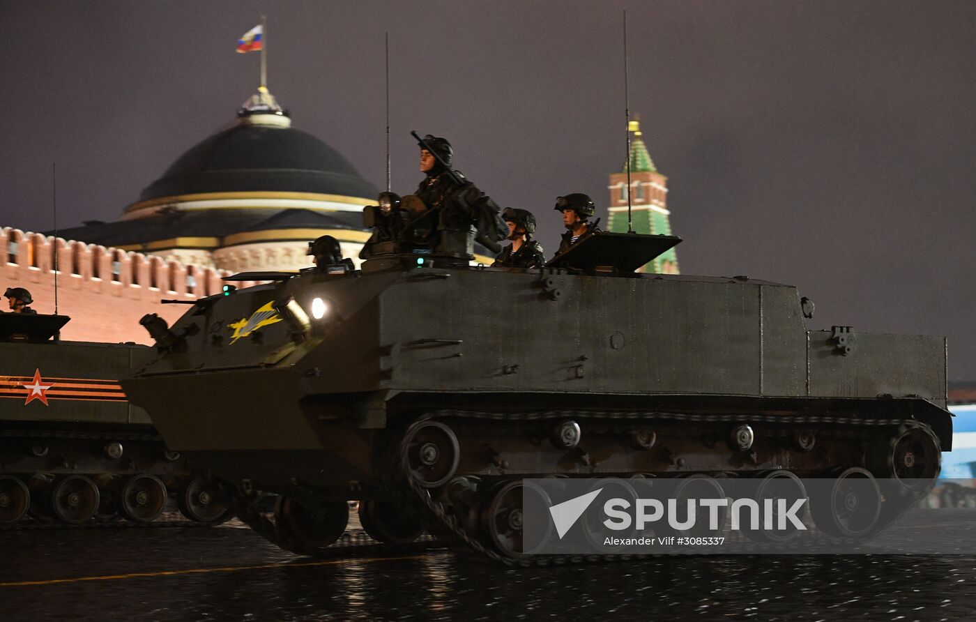 Victory Day Parade rehearsal on Red Square