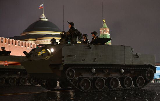 Victory Day Parade rehearsal on Red Square