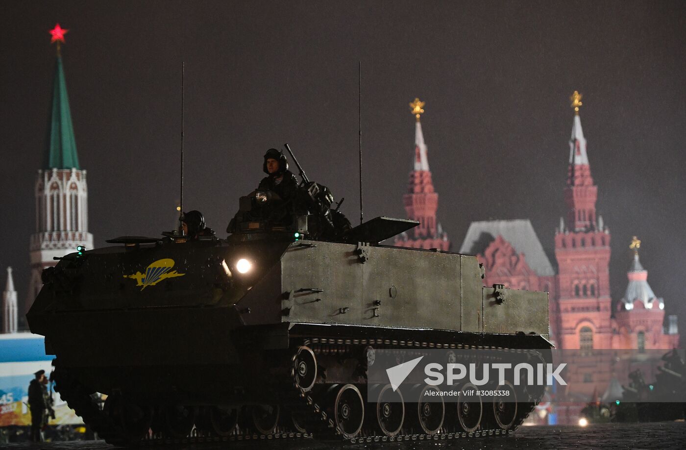 Rehearsing for Victory Day parade on Red Square