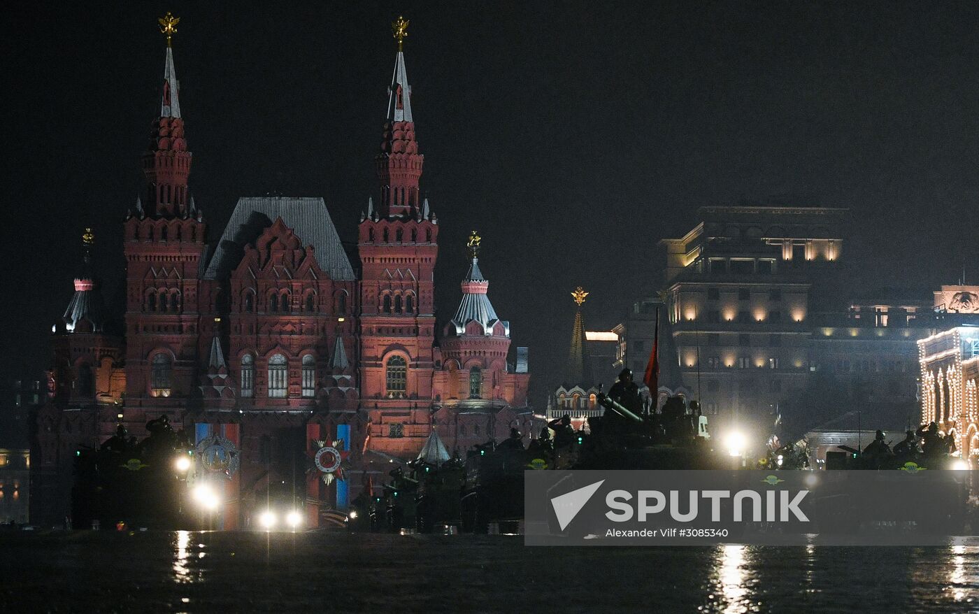 Victory Day Parade rehearsal on Red Square